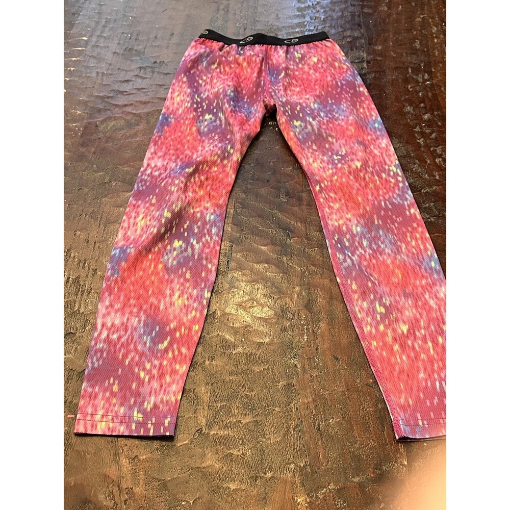 Champion Pink Abstract Athletic Pants Girls M Medium Youth Polyester C3